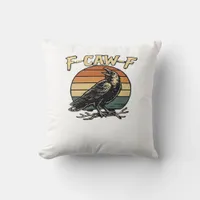 F-Caw-F Classic Vintage Art Throw Pillow