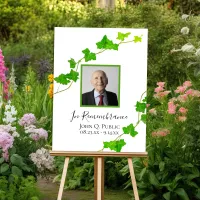 Green English Ivy Vine Funeral Memorial Foam Board