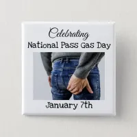 Celebrating National Pass Gas Day Button