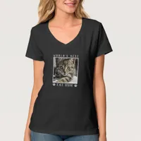 World's Best Cat Mom White Paw Prints Your Photo T-Shirt