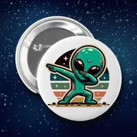 Funny Extraterrestrial Alien Dabbing Button