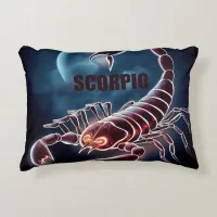 Scorpio astrology sign accent pillow