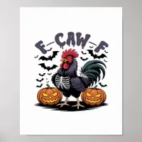 F Caw F Humor Crow Gothic Funny Style Poster