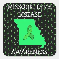 Missouri Lyme Disease Ribbons Awareness Stickers