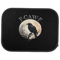 F Caw F Funny Bird Moon Minimal Clean Style Car Floor Mat