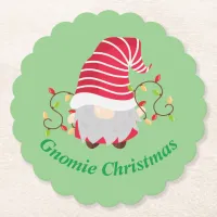 Gnomie Christmas Paper Coaster