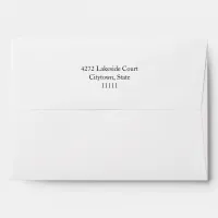 Black Art Deco Diamonds Return-Addressed Envelope