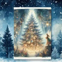 Little Christmas Fairy in an Enchanted Forest Card