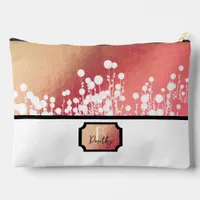 Pink magic flowers accessory pouch