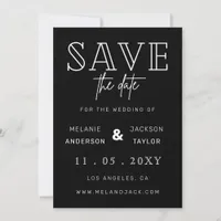 Minimalist Stylish Handwritten Calligraphy Save The Date