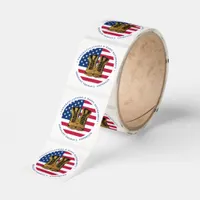 Military Army Retirement USA American Flag Party  Classic Round Sticker