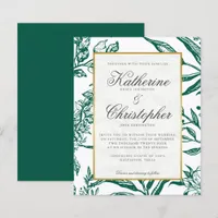 BUDGET Elegant Green Gold Botanical Wedding