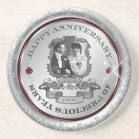 Vintage 40th Anniversary ID195 Drink Coaster