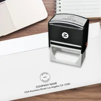 Simple Company Logo Return Name Address Centered S Self-inking Stamp