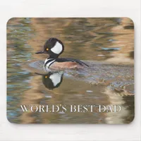Rustic Male Duck World's Best Dad Custom Text Mouse Pad
