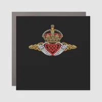 Skeleton Claddagh Color Car Magnet