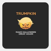 Halloween Trumpkin V4 Square Sticker