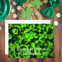 Clovers of Luck on St. Patrick's Day Postcard