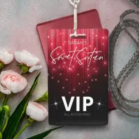 Cascading Lights Sweet 16 Red ID790 Badge