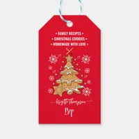 Red Christmas Tree Cookie Snowflakes Promo QR Code Gift Tags