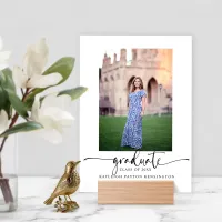 Modern Elegant Script Graduation Photo Holder