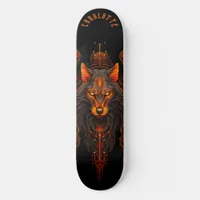 Mythical Werewolf Tribal Patterns Dark Fantasy Skateboard