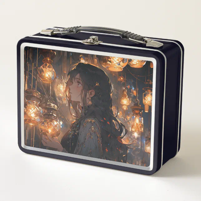 Phoebe in the Hall of Lanterns Metal Lunch Box