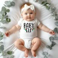 Baby Elf Family Christmas Baby Bodysuit