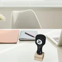 Design by name white business entrepreneur rubber stamp
