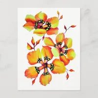 Bright Orange Flowers Postcard