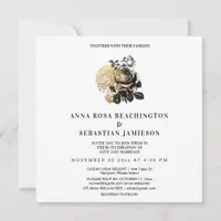 ~* Floral Roses PHOTO AR8 RSVP Wedding Invitation
