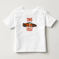 Two Fast Race Car Boy 2nd Birthday Party Toddler T-shirt