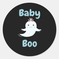 Baby Boo Cute Halloween Kids Or Couples Gift Classic Round Sticker