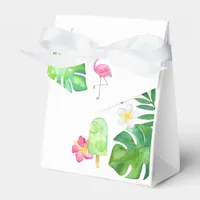 Tropical Watercolor Summer Party Favor Boxes