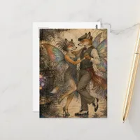 Fairy Foxes Dancing Postcard