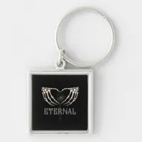 Skeleton Hands Heart Classic Keychain