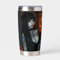 Gothic Girl Halloween Insulated Tumbler