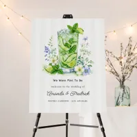 We Were Mint to Be Garden Wedding Welcome Foam Board