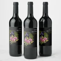 Goth Raven Dark Aesthetic  Wine Label