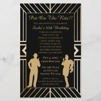 Budget Roaring 20 flapper girl gangster Invitation