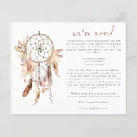 Budget Boho Watercolor Dreamcatcher New Address