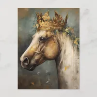 Fairytale Horse in a Crown Postcard