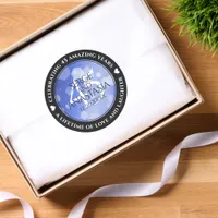 Elegant 45th Sapphire Wedding Anniversary Classic Round Sticker