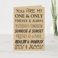 You are my One & Only | Romantic Card