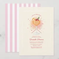 Love at First Spritz Pink Preppy Bridal Shower Invitation