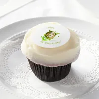 Cute Leprechaun St. Patrick's Day Edible Frosting Rounds