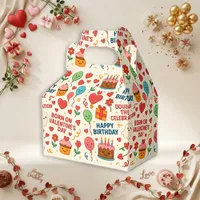 Valentine Birthday Kawaii Doodle Celebration Favor Boxes