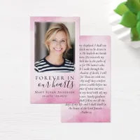 Pink Painted Forever in Our Hearts Memorial Card