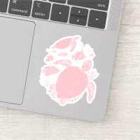 Pink Sea Turtles Under The Sea  Sticker