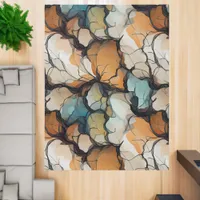 Abstract Organic Brown Earth Tones Rug